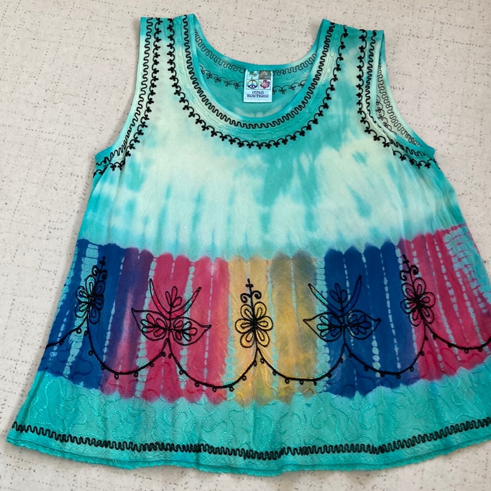 India Boutique multiple colored sleeveless top